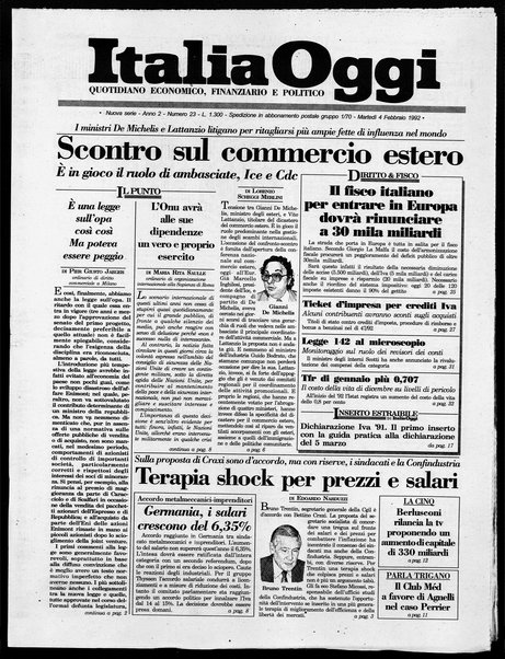 Italia oggi : quotidiano di economia finanza e politica